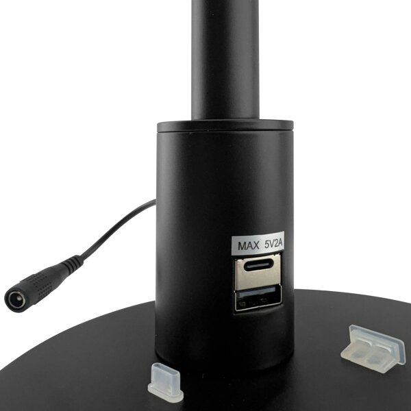 Brilagi - Lampă de birou LED tactilă, reglabilă, cu porturi USB VARIO LED/7W/230V CRI 96