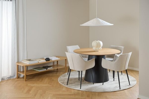 Masa dining Soli, Natural, 75x120x120 cm