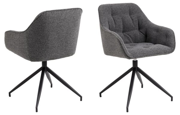 Scaun dining Brooke V1, Gri, 82x57x54.5 cm