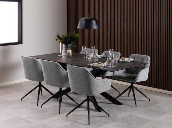 Scaun dining Brooke, Gri, 82x57x54.5 cm