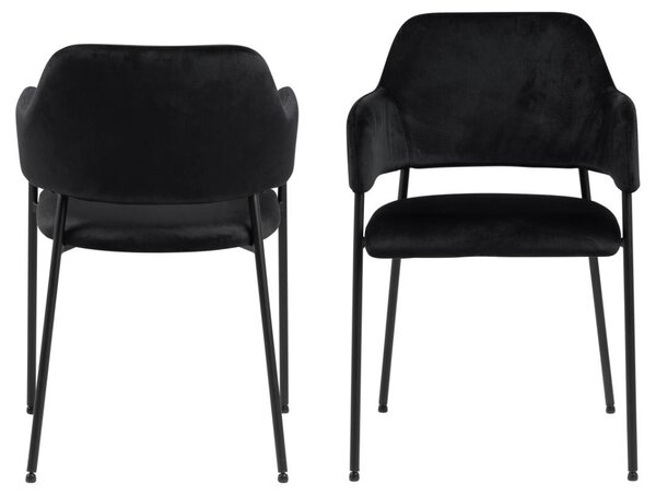 Scaun dining Lima, Negru, 82x54x55 cm