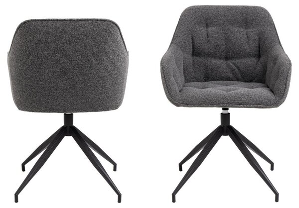 Scaun dining Brooke V1, Gri, 82x57x54.5 cm