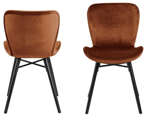 Scaun dining Batilda -A1, Portocaliu, 82.5x47x53 cm