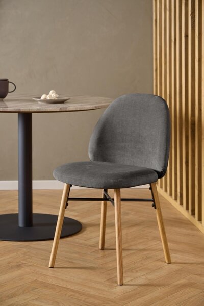 Scaun dining Sophia, Gri, 82.5x54x46 cm