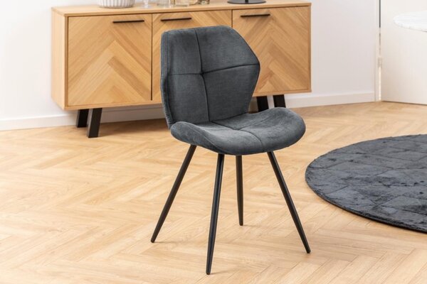 Scaun dining Petri, Gri, 82.5x48x55 cm