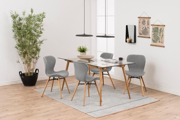 Scaun dining Batilda -A1, Gri, 82.5x47x53 cm