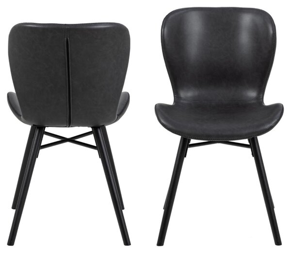 Scaun dining Batilda -A1 V1, Negru, 82.5x47x53 cm