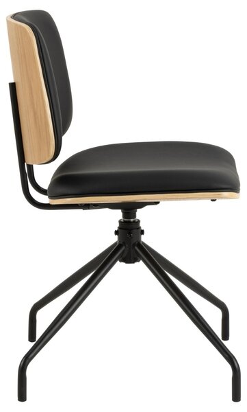 Scaun dining Owen, Negru, 81x48.5x53 cm