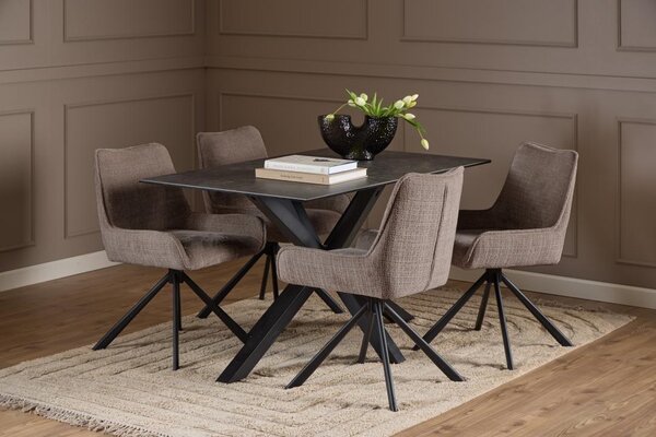Scaun dining Eddie, Maro, 81x59x56 cm