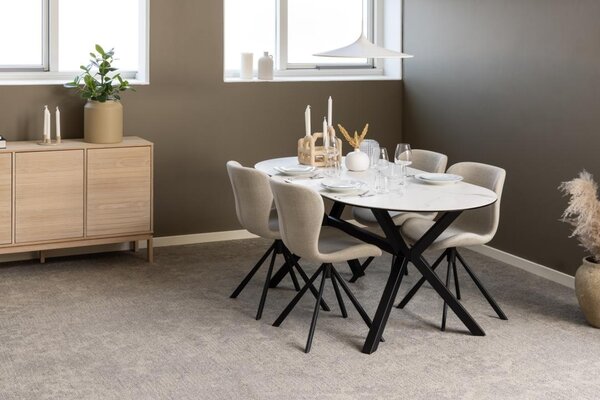 Scaun dining Batilda -A1 V1, Bej, 81x46.5x53 cm