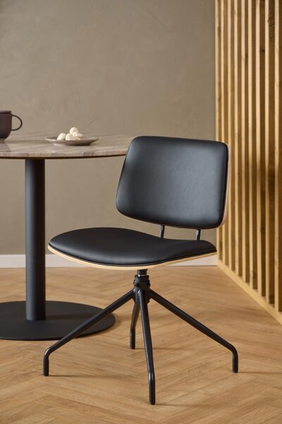 Scaun dining Owen, Negru, 81x48.5x53 cm