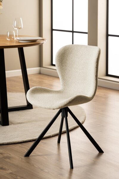 Scaun dining Batilda -A1, Bej, 81x46.5x53 cm