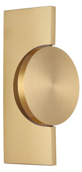 Globo Aplică de perete cu LED Jasper, înălțime 20 cm, alamă mată, metal, Auriu / Alamă, Camera de zi / sufragerie, Metal, Modern