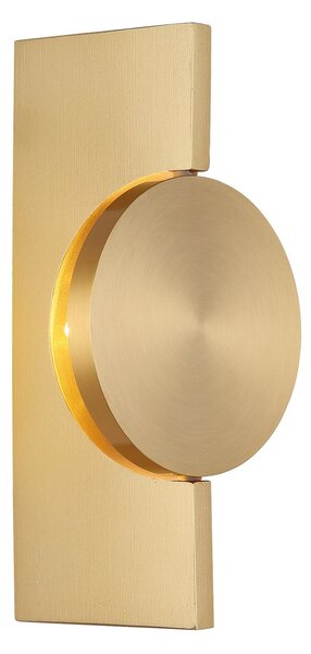 Globo Aplică de perete cu LED Jasper, înălțime 20 cm, alamă mată, metal, Auriu / Alamă, Camera de zi / sufragerie, Metal, Modern