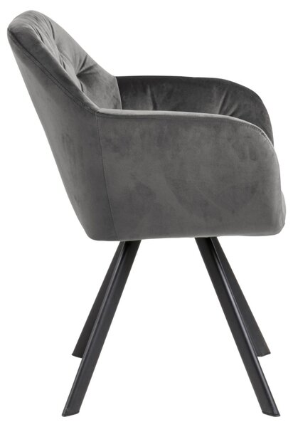 Scaun dining Lola, Gri, 81.5x57.5x61.5 cm