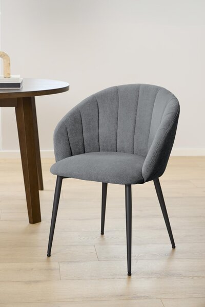 Scaun dining Daniella, Gri, 80x62x57 cm