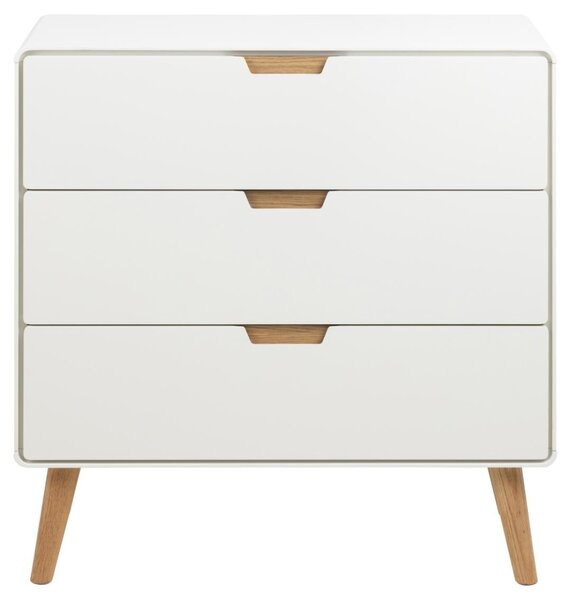 Comoda Lowell, Alb, 80x80x40 cm
