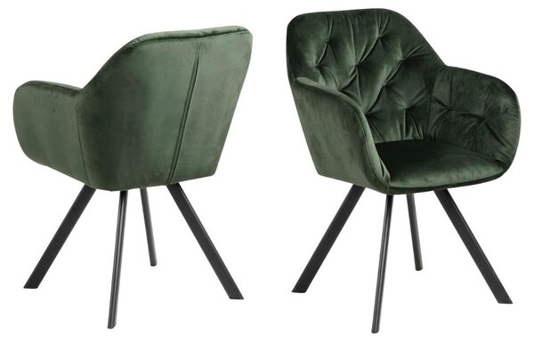 Scaun dining Lola, Verde, 81.5x57.5x61.5 cm