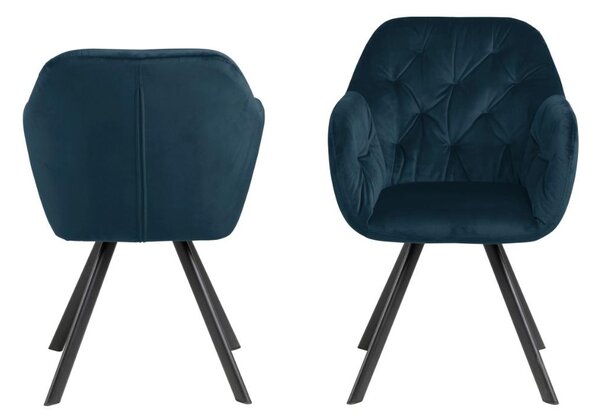 Scaun dining Lola, Albastru, 81.5x57.5x61.5 cm