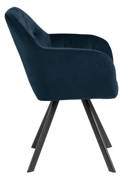 Scaun dining Lola, Albastru, 81.5x57.5x61.5 cm