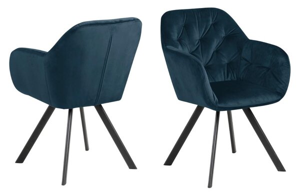 Scaun dining Lola, Albastru, 81.5x57.5x61.5 cm