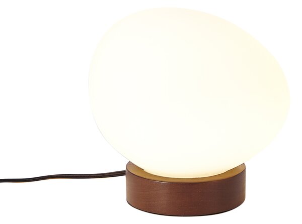 Lampă de masă Japandi din lemn cu sticlă opal - Sally