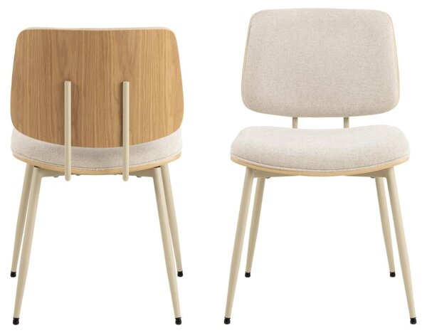 Scaun dining Owen, Bej, 81.5x51.5x52.5 cm