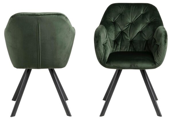 Scaun dining Lola, Verde, 81.5x57.5x61.5 cm