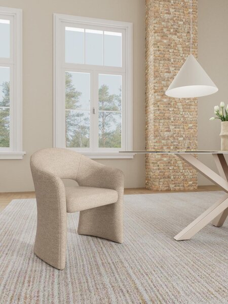 Scaun dining Tori, Bej, 80x64.5x56.5 cm
