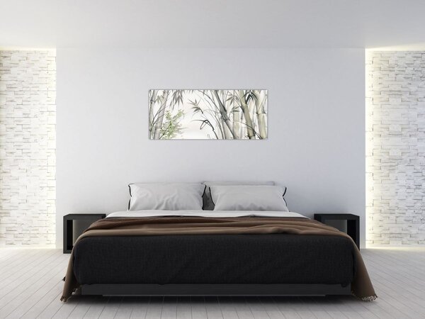 Tablou - Bambuși,desen (120x50 cm)