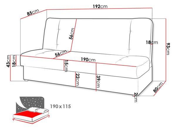 Canapea extensibilă- Mirjan. 1051138
