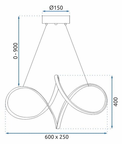 Lampă suspendată LED G081-1CP Gold