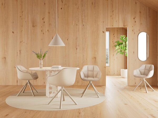 Scaun dining Lenny, Bej, 80x55x57 cm