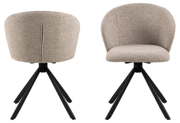 Scaun dining Pippa, Bej, 80x46x58 cm
