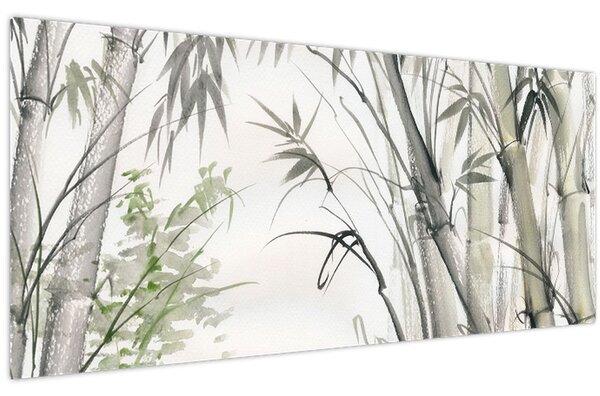 Tablou - Bambuși,desen (120x50 cm)