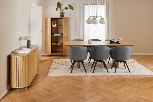 Scaun dining Darlene, Gri, 80x58.5x60 cm