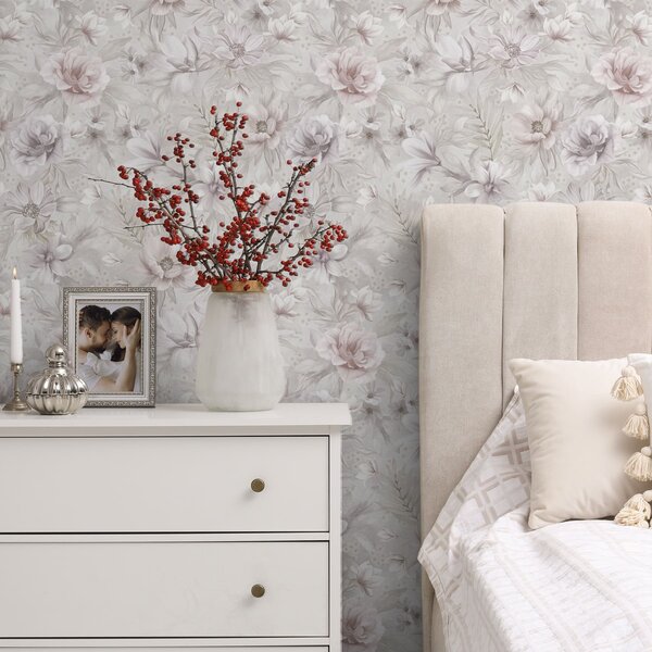 Tapet Model cu flori mari și delicate, Tapet flori, a01133 : Uwalls.ro