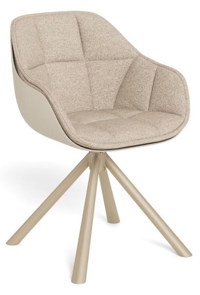 Scaun dining Lenny, Bej, 80x55x57 cm