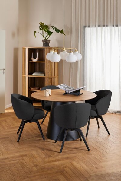 Scaun dining Darlene V2, Gri, 80x58.5x60 cm