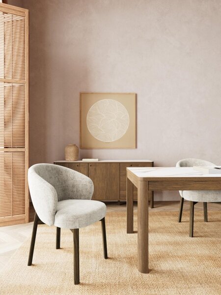 Scaun dining Darlene, Fumuriu mat, 80.5x55.5x60 cm