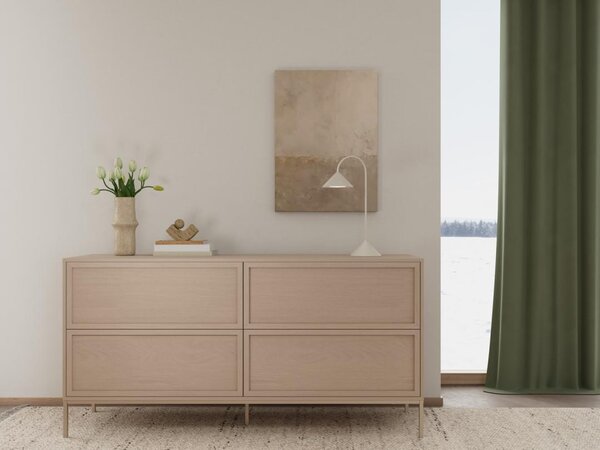 Comoda Palmdale, Gri, 80x157x40 cm
