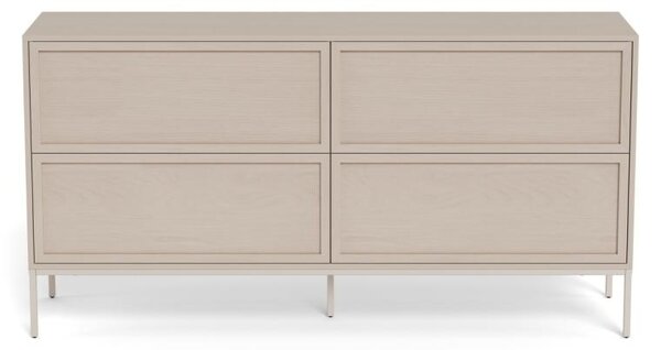 Comoda Palmdale, Gri, 80x157x40 cm
