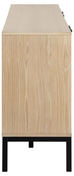 Bufet Kensington, Negru mat, 80x180x40 cm