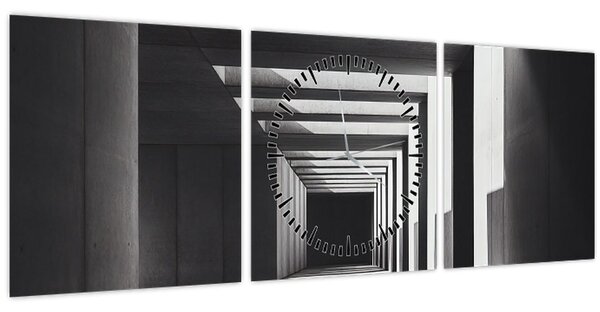 Tablou - Tunel Pătrat (cu ceas) (90x30 cm)