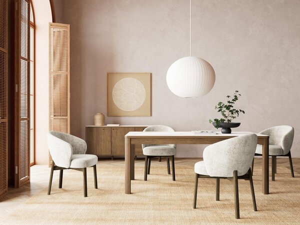 Scaun dining Darlene, Fumuriu mat, 80.5x55.5x60 cm
