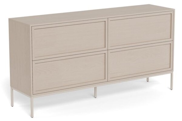 Comoda Palmdale, Gri, 80x157x40 cm