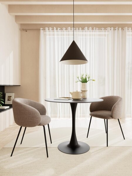Scaun dining Eleanor V2, Gri, 79x55.5x55 cm