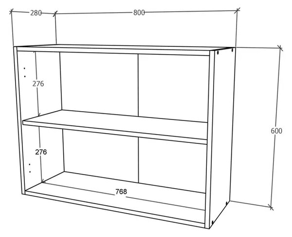 Corp haaus Karo, 2 Usi, Stejar Sonoma Inchis/Alb, 80 x 30 x 60 cm