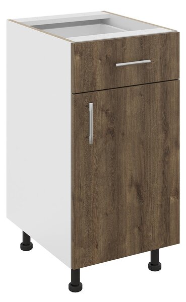 Corp haaus Karo, 1 Sertar, 1 Usa, Stejar Bronz/Alb, 40 x 50 x 80 cm