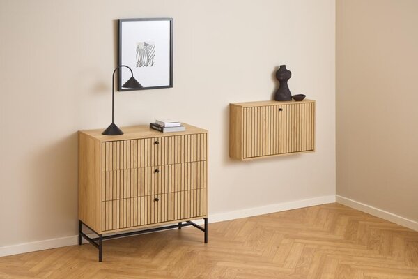 Comoda Albany, Natural, 80.4x80.6x40 cm